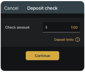 Banno mobile deposit check amount